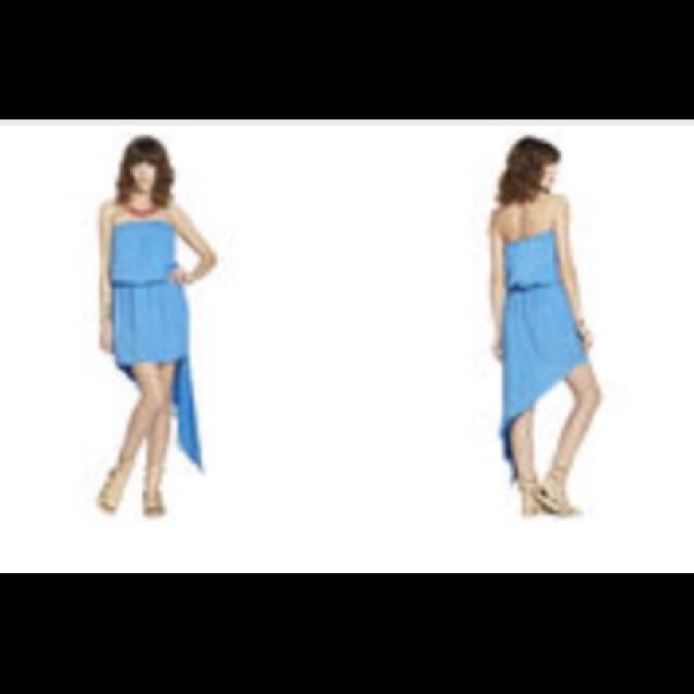 BCBGeneration Asymmetrical Strapless Blue Dress M - Picture 2 of 3