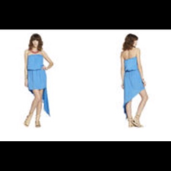 BCBGeneration Asymmetrical Strapless Blue Dress M - Picture 2 of 3