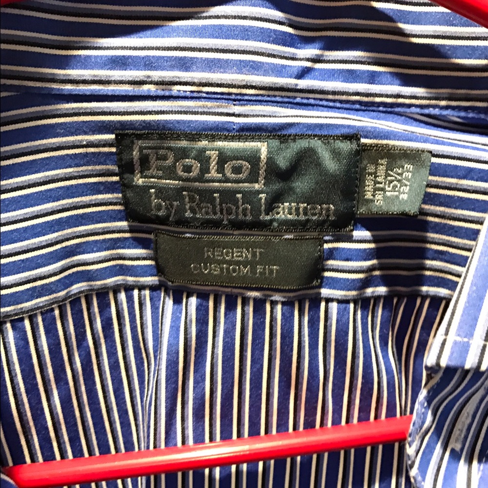 Polo Blue/black/white striped dress shirt - Picture 3 of 3