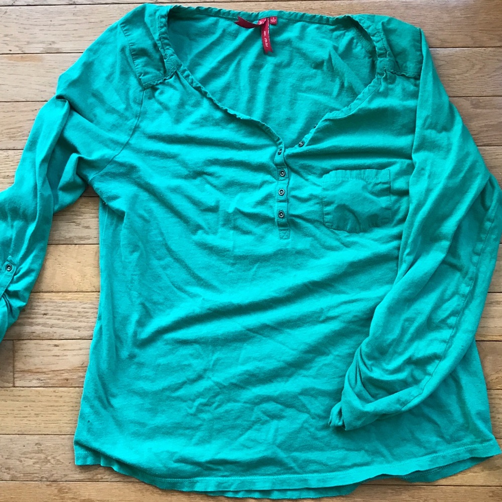 Green blue comfy top