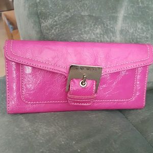pink Nine West leather wallet