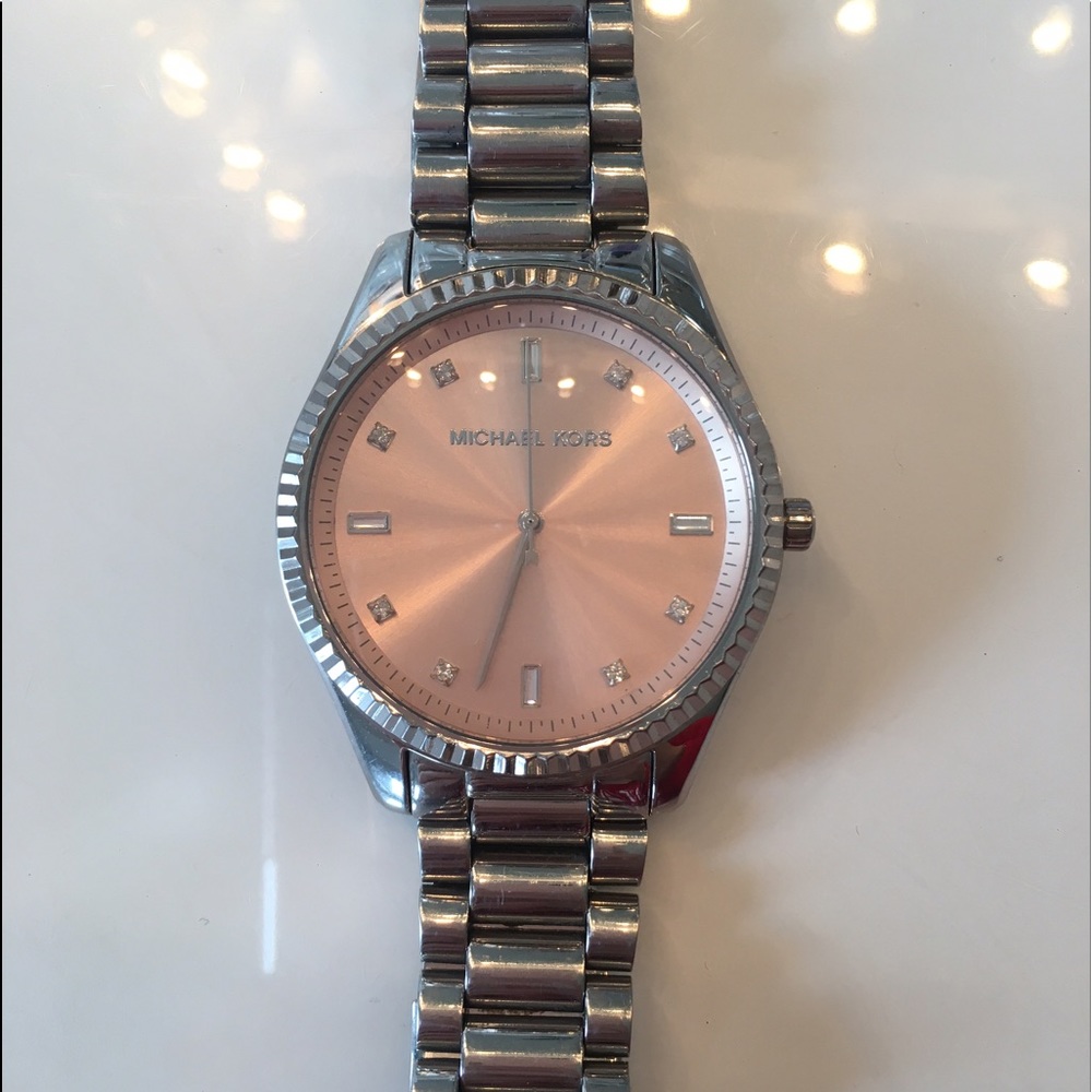 Michael Kors Pink and Silver watch