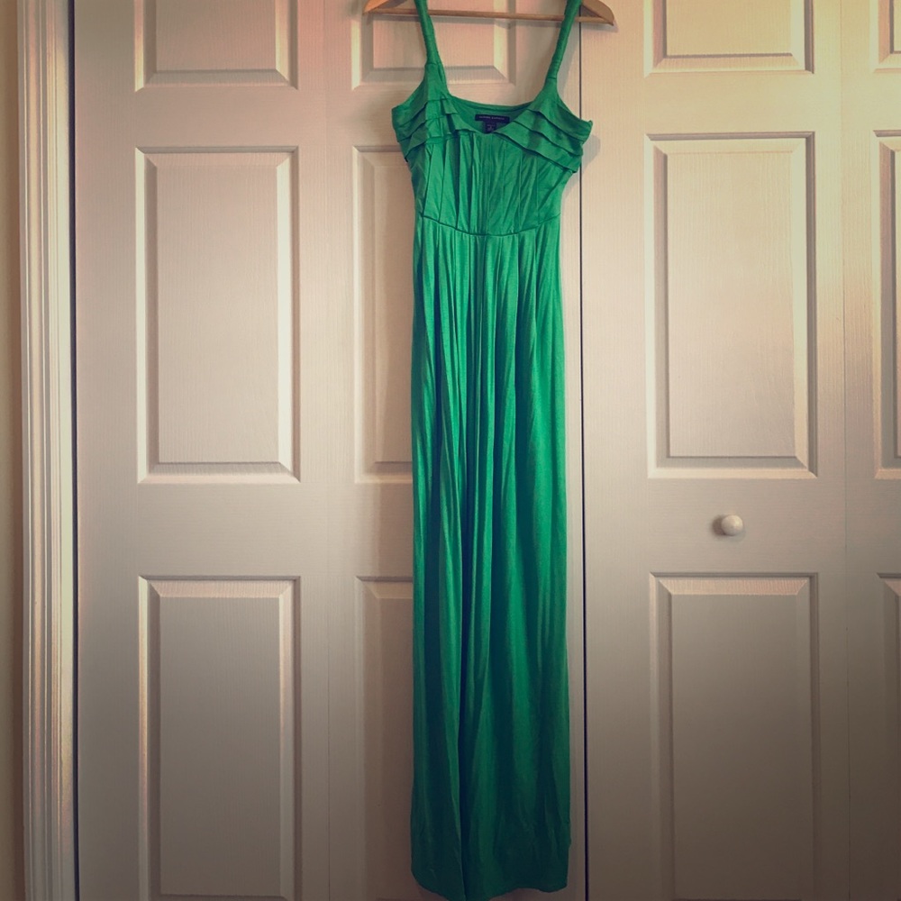 Banana Republic emerald green maxi dress