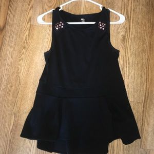 Black Peplum Top