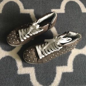 Studded High Top Sneakers
