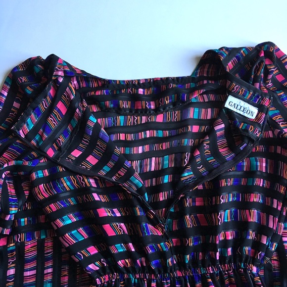 ❌SOLD❌ € Vintage Geometric Print Dress B9 - Picture 6 of 8