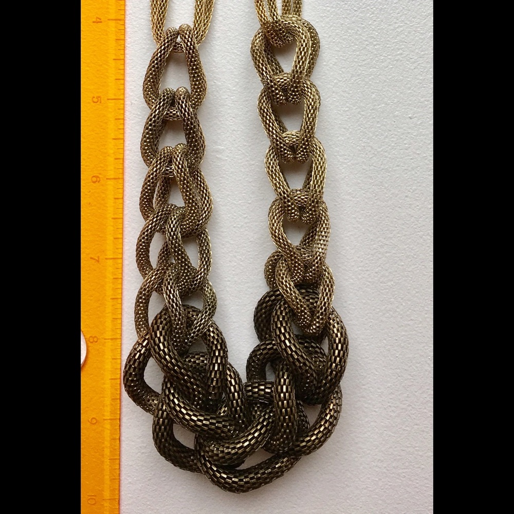 SOLD Hive & Honey Soft Woven Link Necklace - Picture 6 of 7