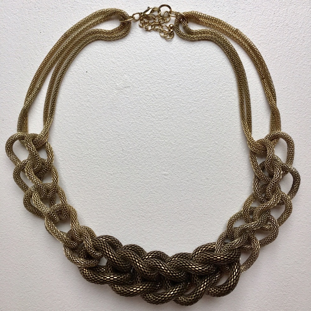 SOLD Hive & Honey Soft Woven Link Necklace - Picture 2 of 7