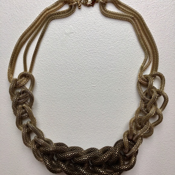 SOLD Hive & Honey Soft Woven Link Necklace - Picture 5 of 7