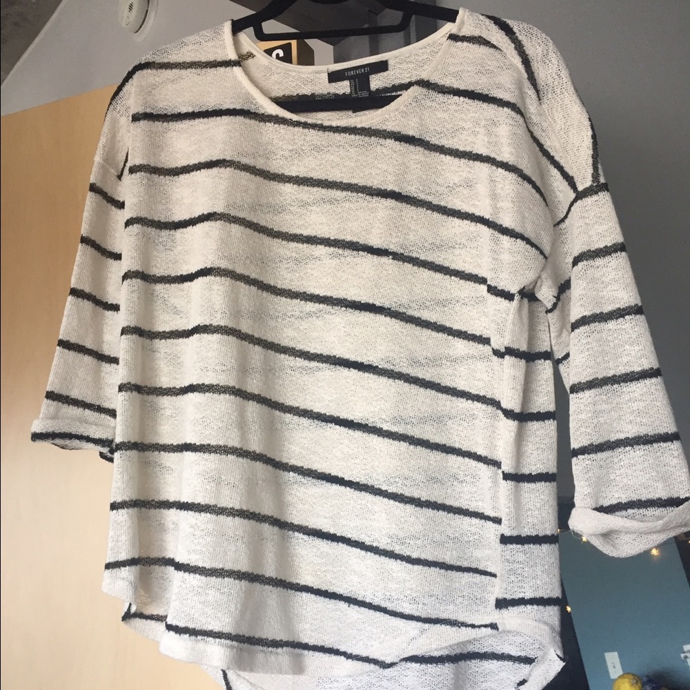 Oversized striped sweater