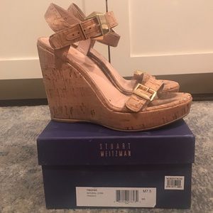Stuart Weitzman Twofer Cork Wedges size 7.5
