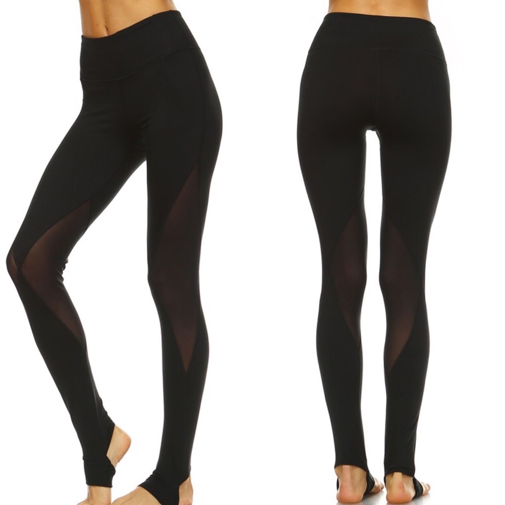 SOLD OUT // X XTRA Mesh Stirrup Workout Leggings - Picture 2 of 7