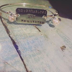 CUSTOM ORDER. Nevertheless She Persisted Bangle