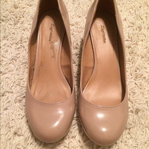 nude shoe with small heel