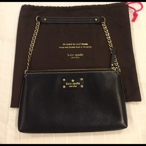 NWOT kate spade shoulder bag Black w/gold hardware