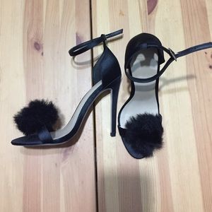 ASOS BLACK FLUFFY SEX IN THE CITY STYLE STILETTOS!