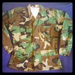 Woodland Camo Combat Jacket