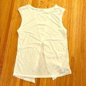 Zella Luna Convertible Tie Tee, XS, White