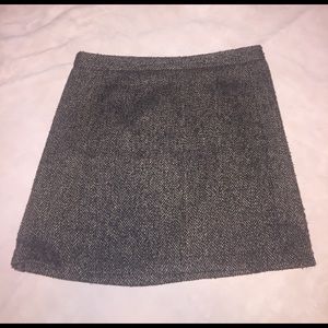 Loft brown tweed mini skirt