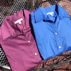 2 Banana Republic non iron fitted tops