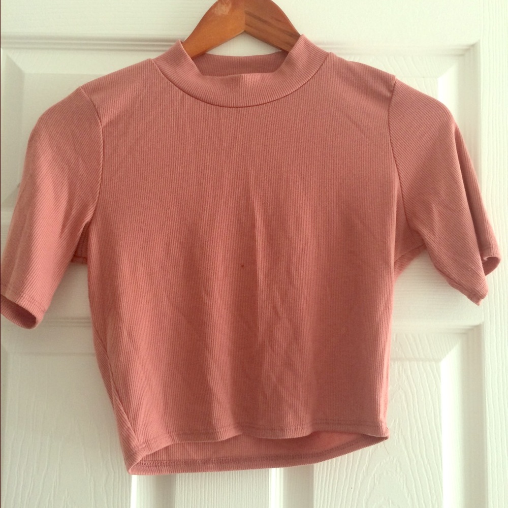 Charlotte Russe Mock neck crop top