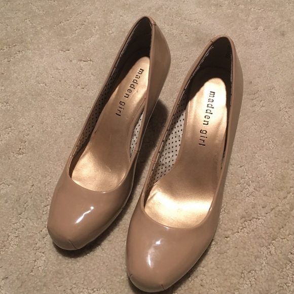 Madden Girl Nude Platform Heels - Picture 1 of 4