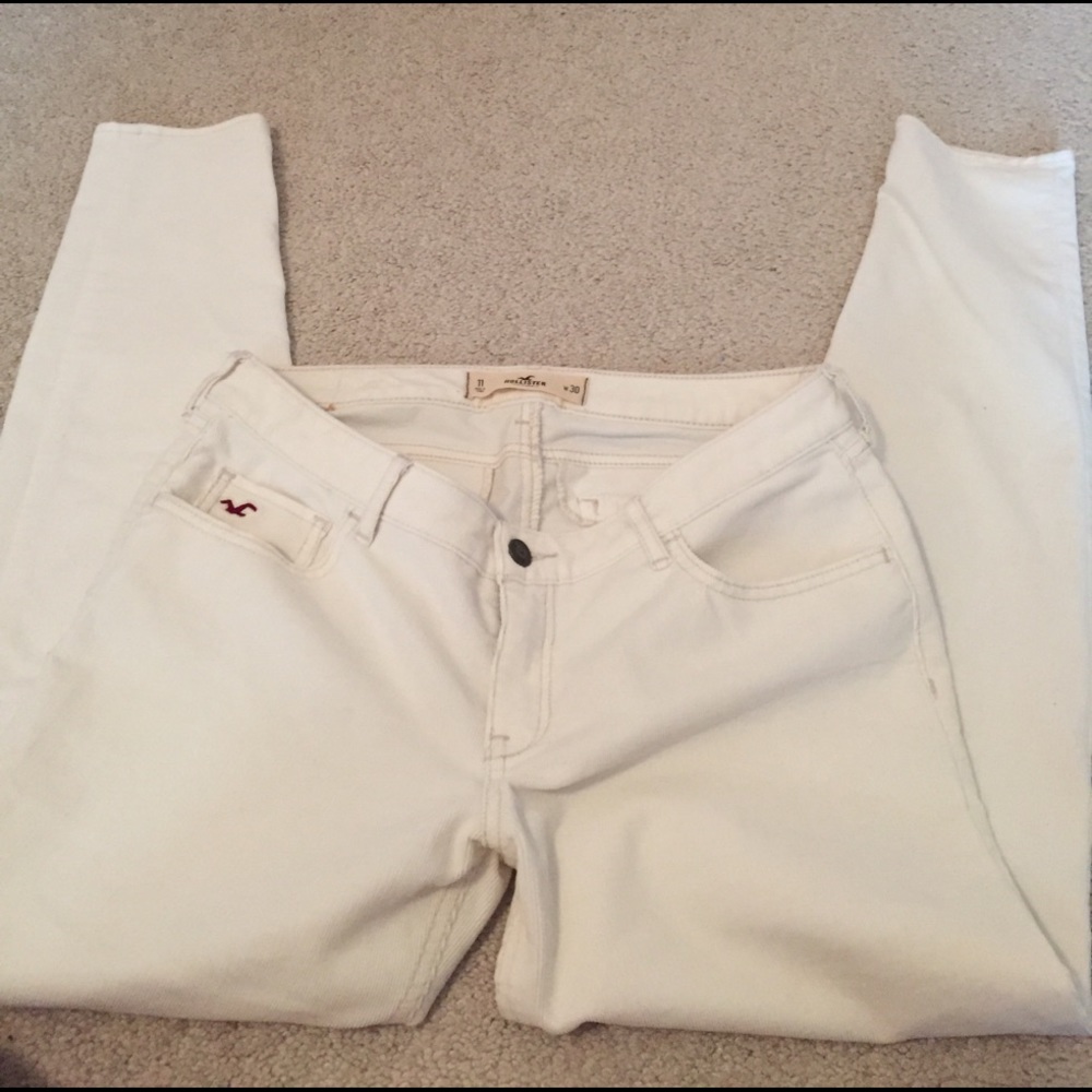 Hollister White corduroy pants