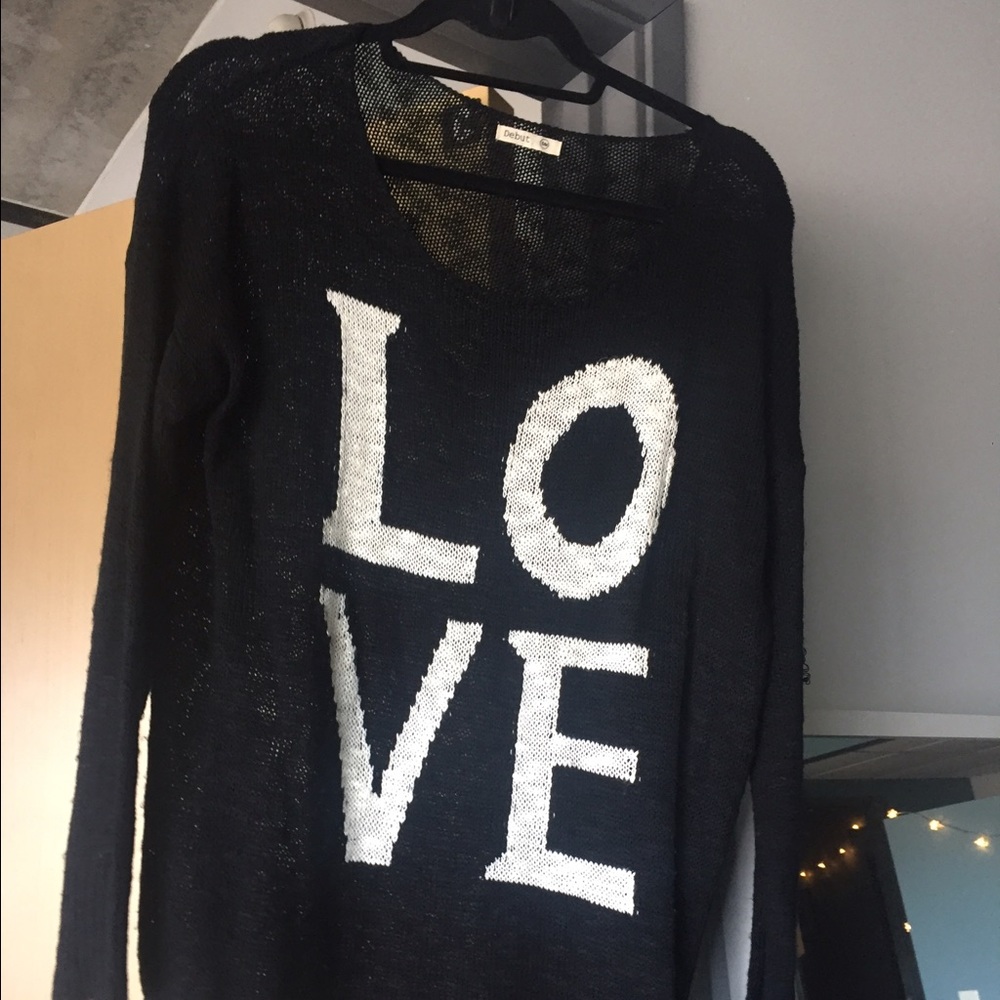 Long "LOVE" sweater