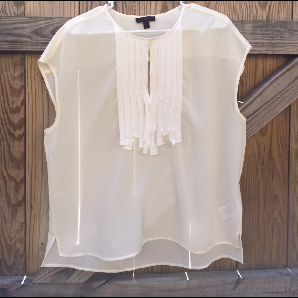 J Crew white blouse