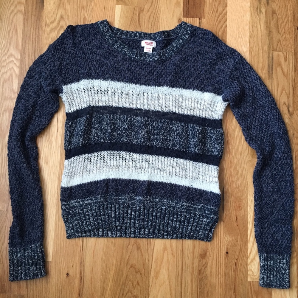 Beautiful Blue Crocheted Sweater