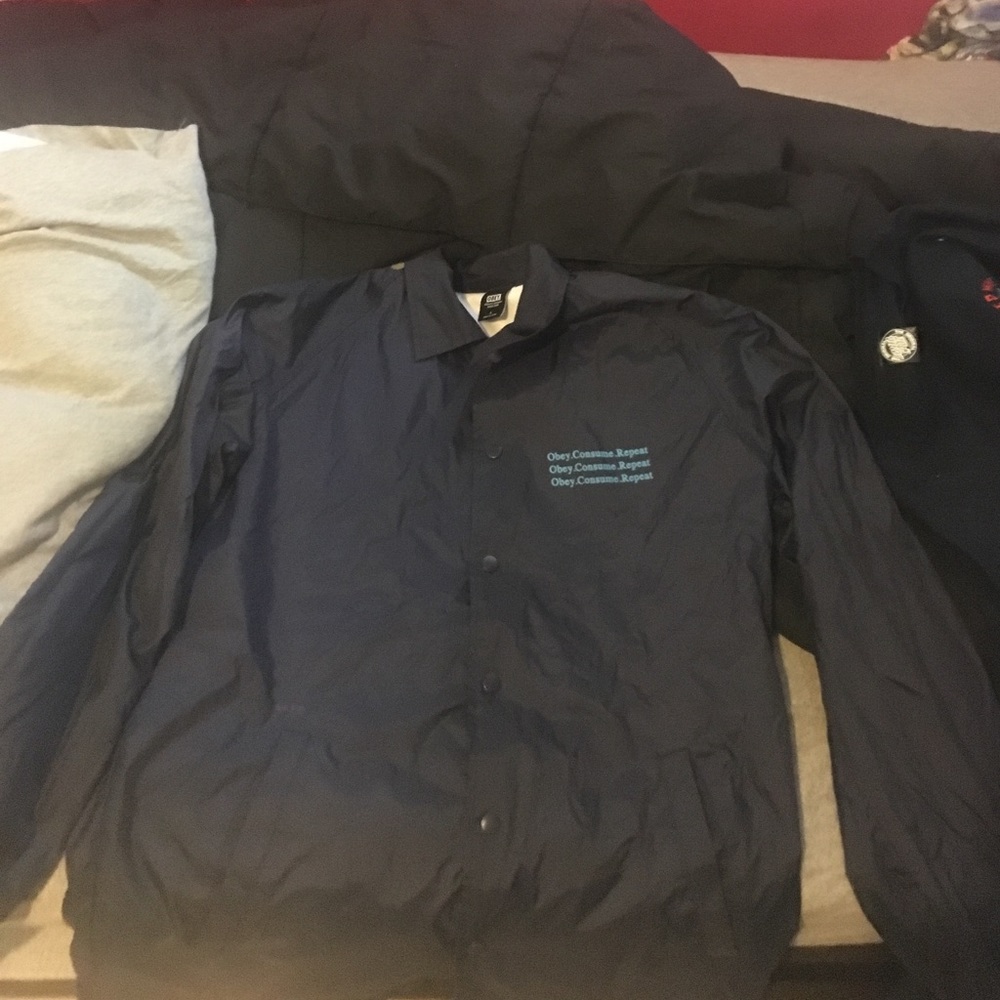 Obey "Wake up" coach jacket
