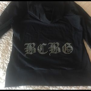 BCBG like new black zip hoodie
