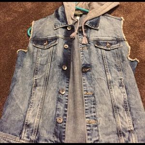Adidas Neo Denim Vest with Hood