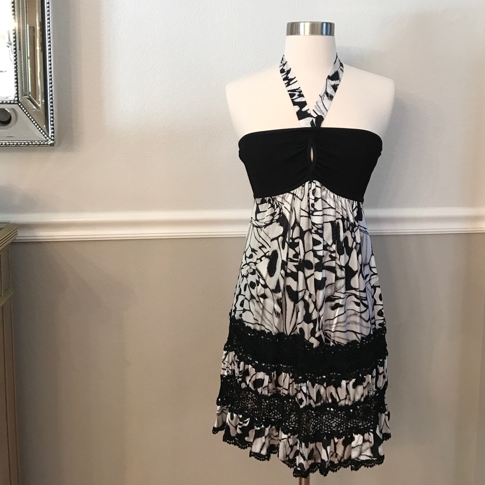BEBE Halter Floral Dress
