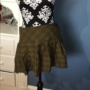 Charlotte Russe Green Mini Skirt