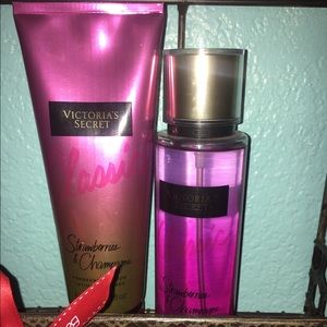 Strawberries and champagne set