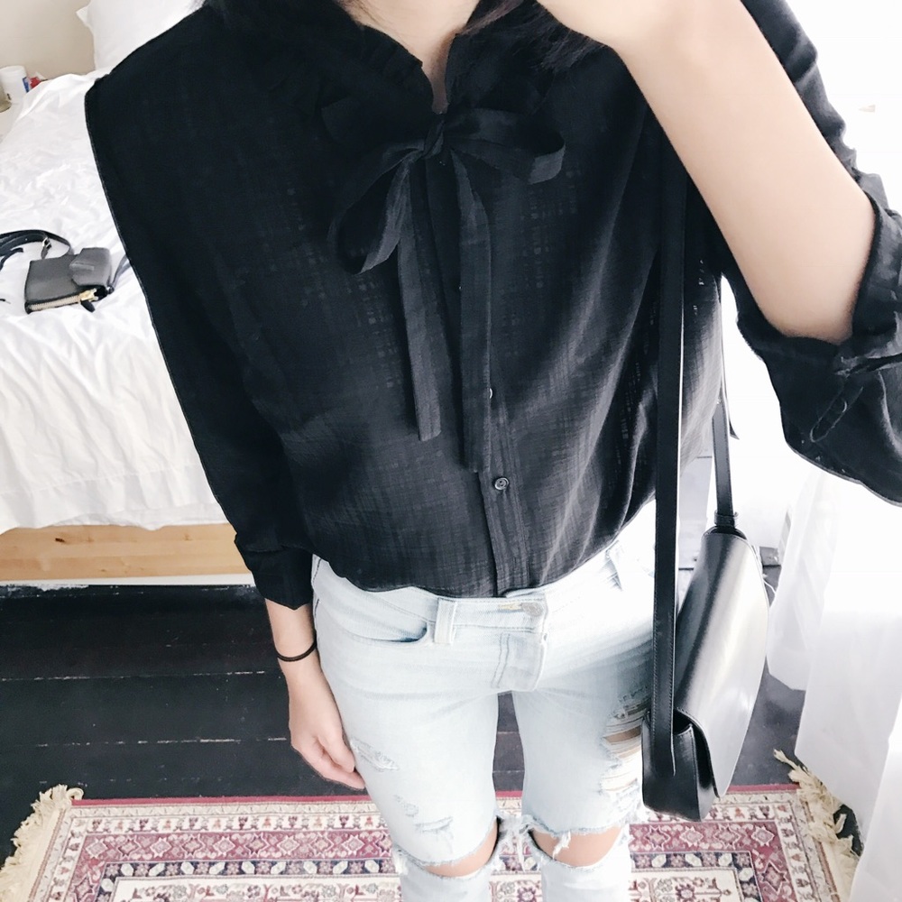 Tie Neck Blouse - Picture 1 of 7