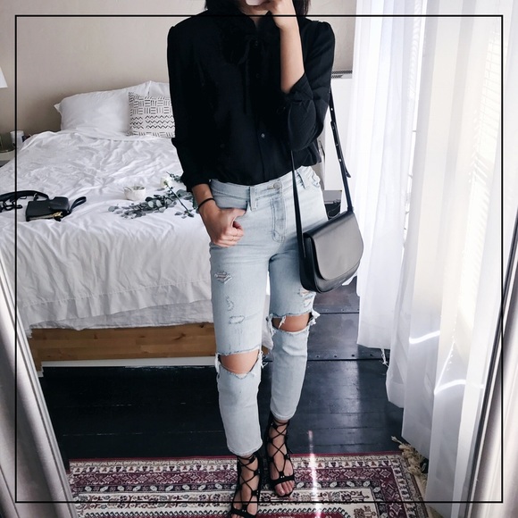 Tie Neck Blouse - Picture 2 of 7