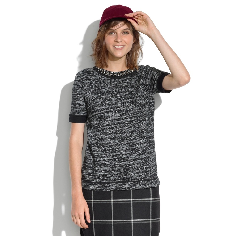 Madewell sparkle trim sweatshirt t