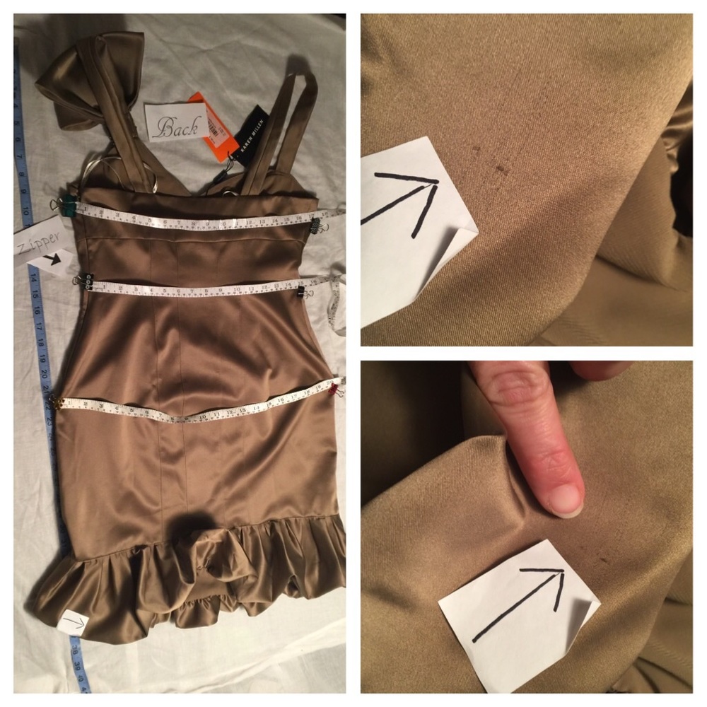 Karen Millen bronze dress w/rhinestone detail - Picture 6 of 6