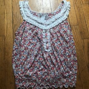 ADORABLE American rag lace and floral tank top