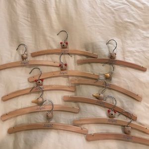 Wood hangers for baby clothes!