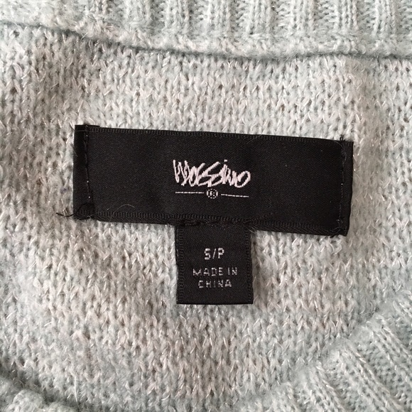 Ice Blue & Silver High-Low Sweater - Picture 3 of 3