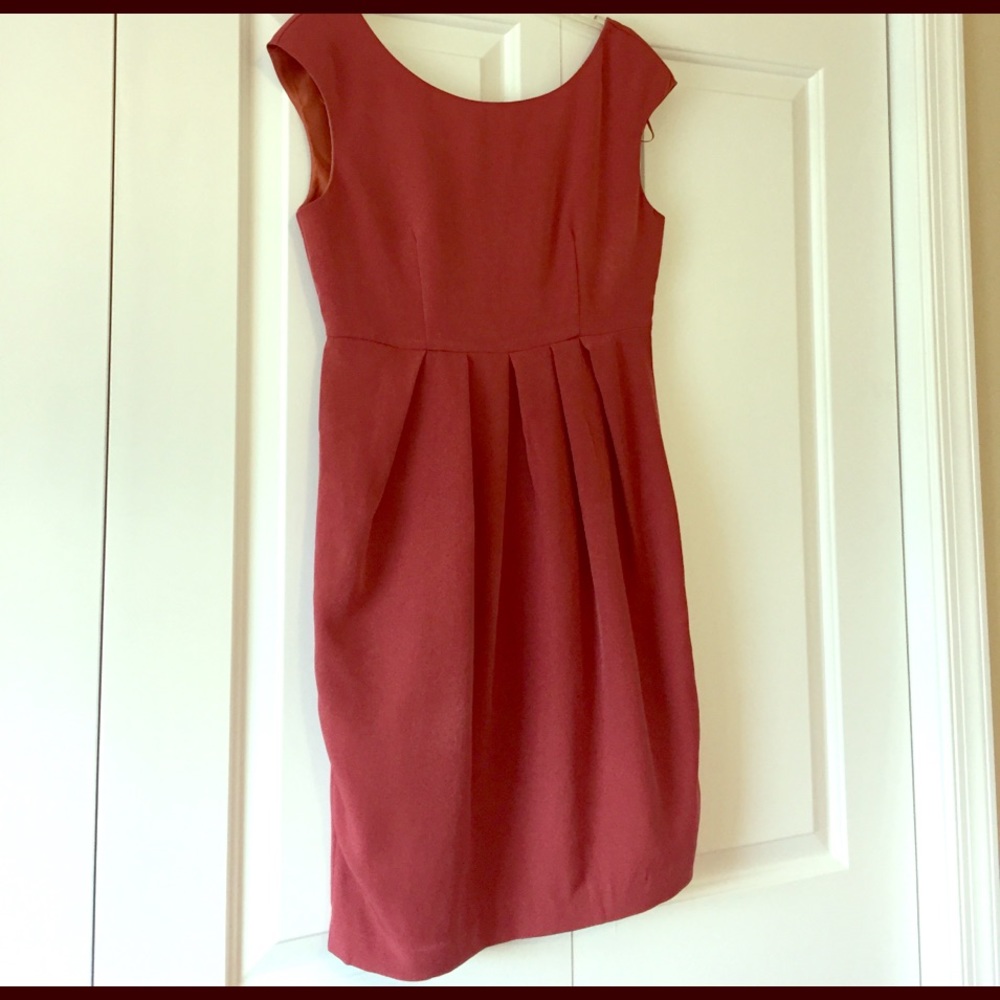 Rust colored cocktail dress
