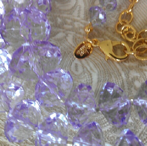 Joan Rivers Lavender Lucite Graduated Necklace - Picture 2 of 4