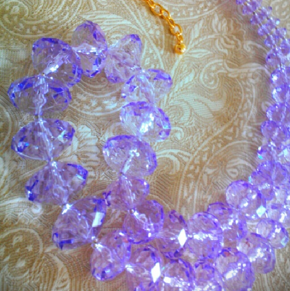 Joan Rivers Lavender Lucite Graduated Necklace - Picture 4 of 4