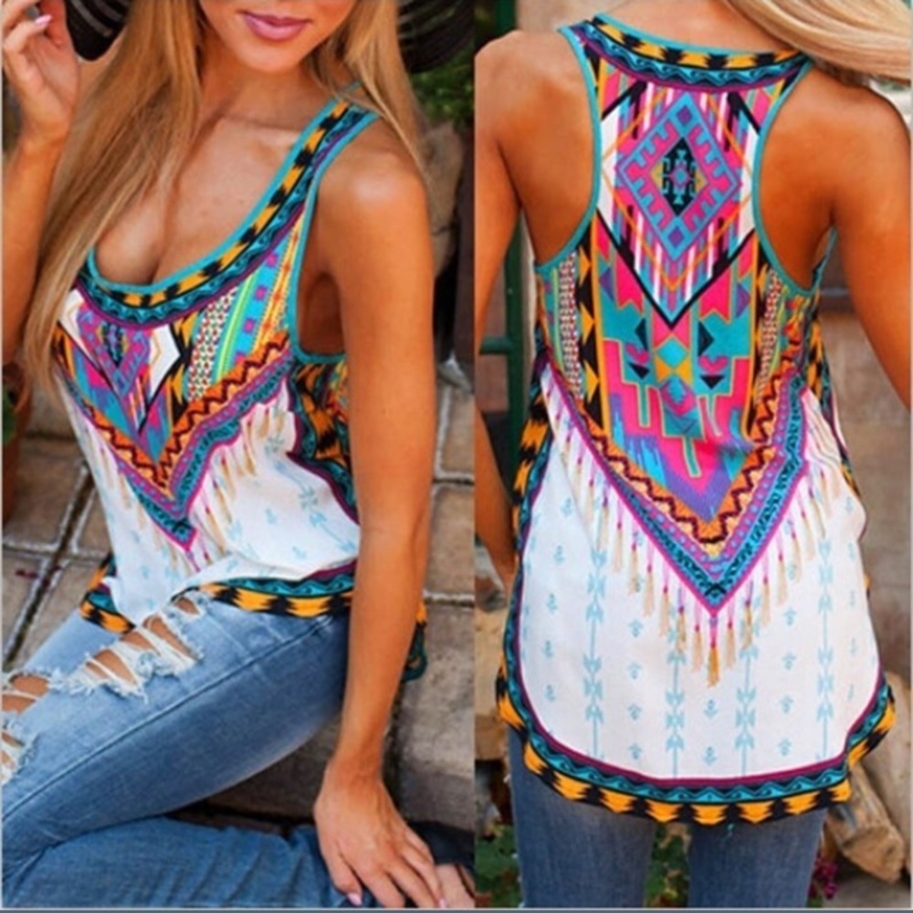 Bohemian style tank tops. NWT