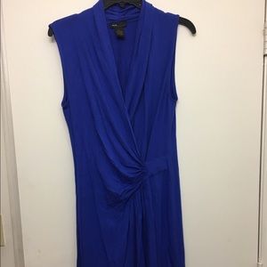 Blue v-neck dress