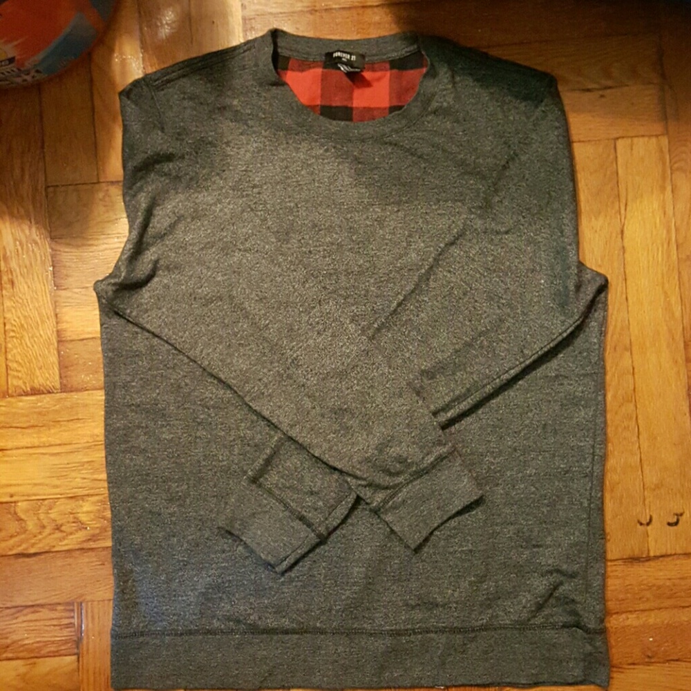 Forever 21 Grey & Checkered Sweatshirt