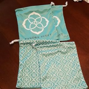 Set of 4 Kendra Scott jewelry bags